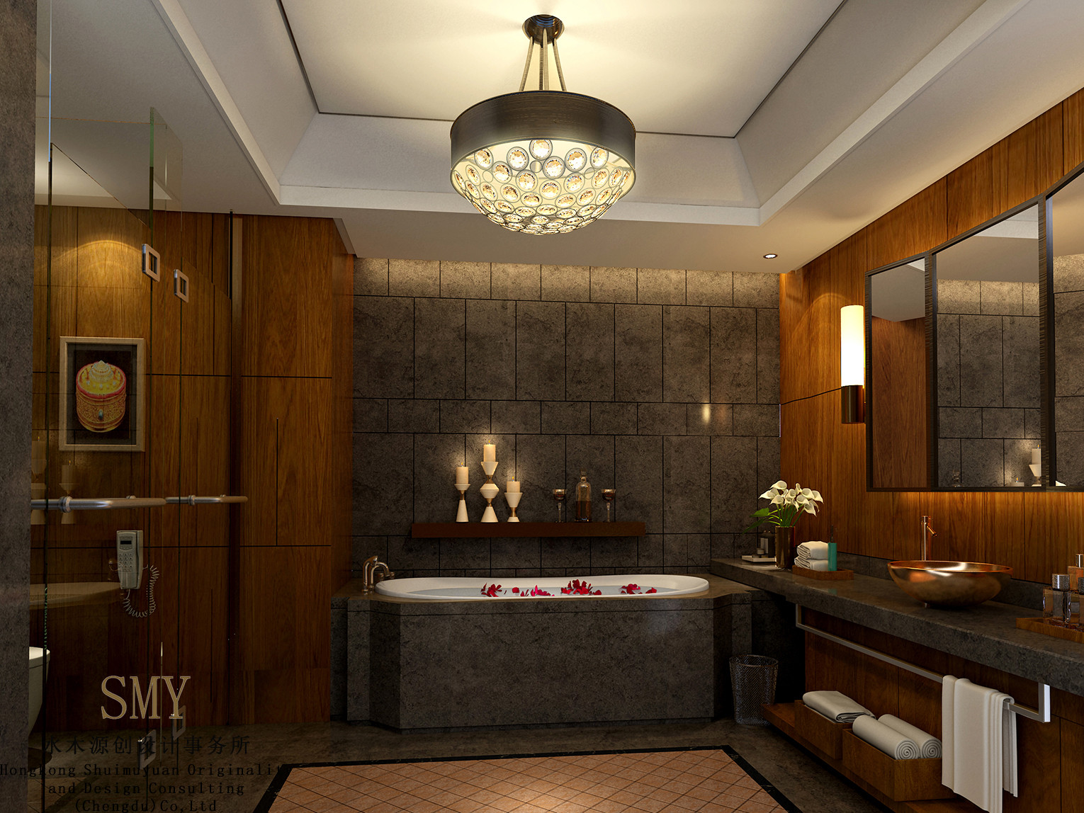 酒店客房衛生間設計，洗浴空間
