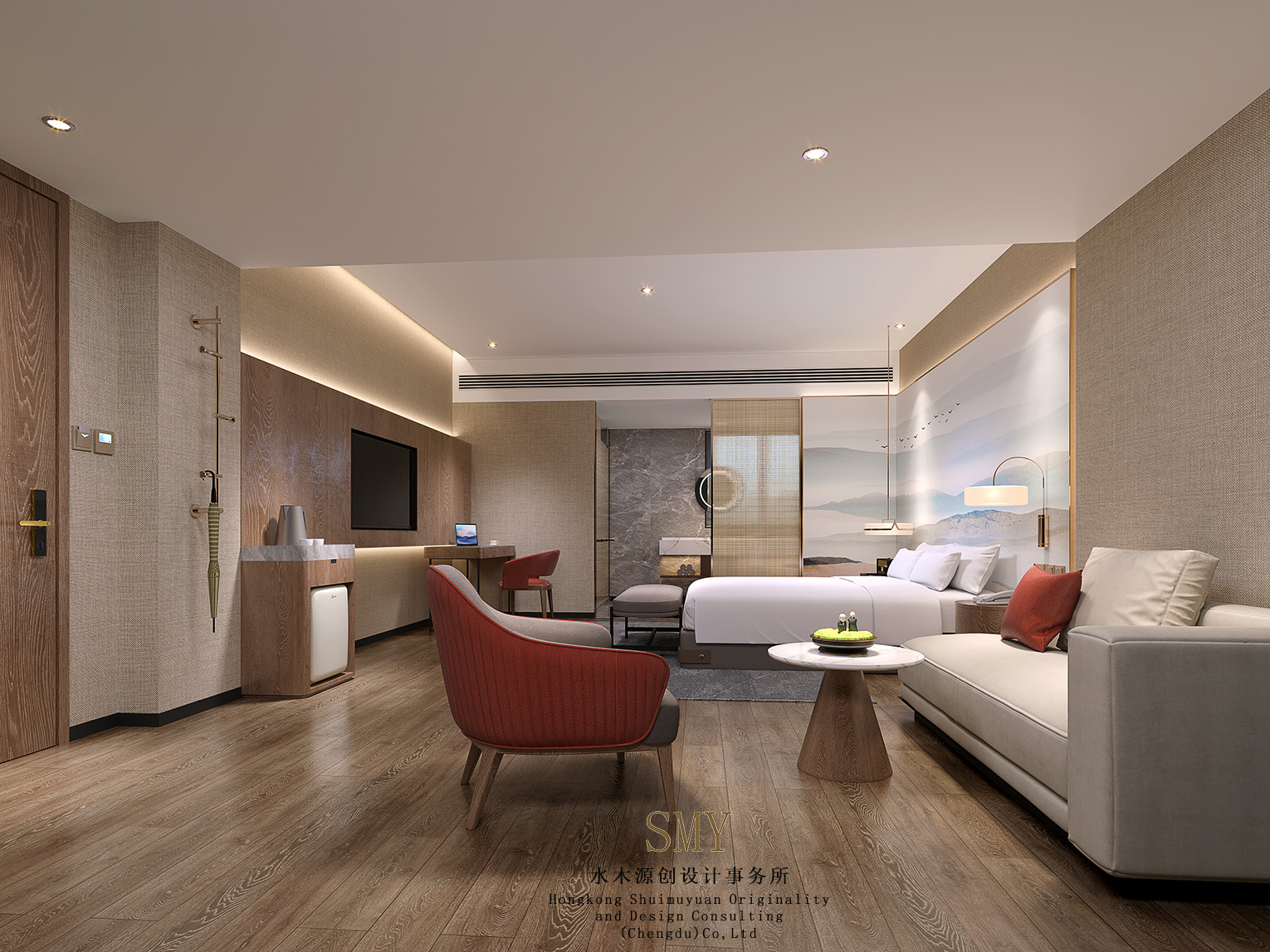 標準商務間客房裝修設計、雲南酒店客房裝修效果